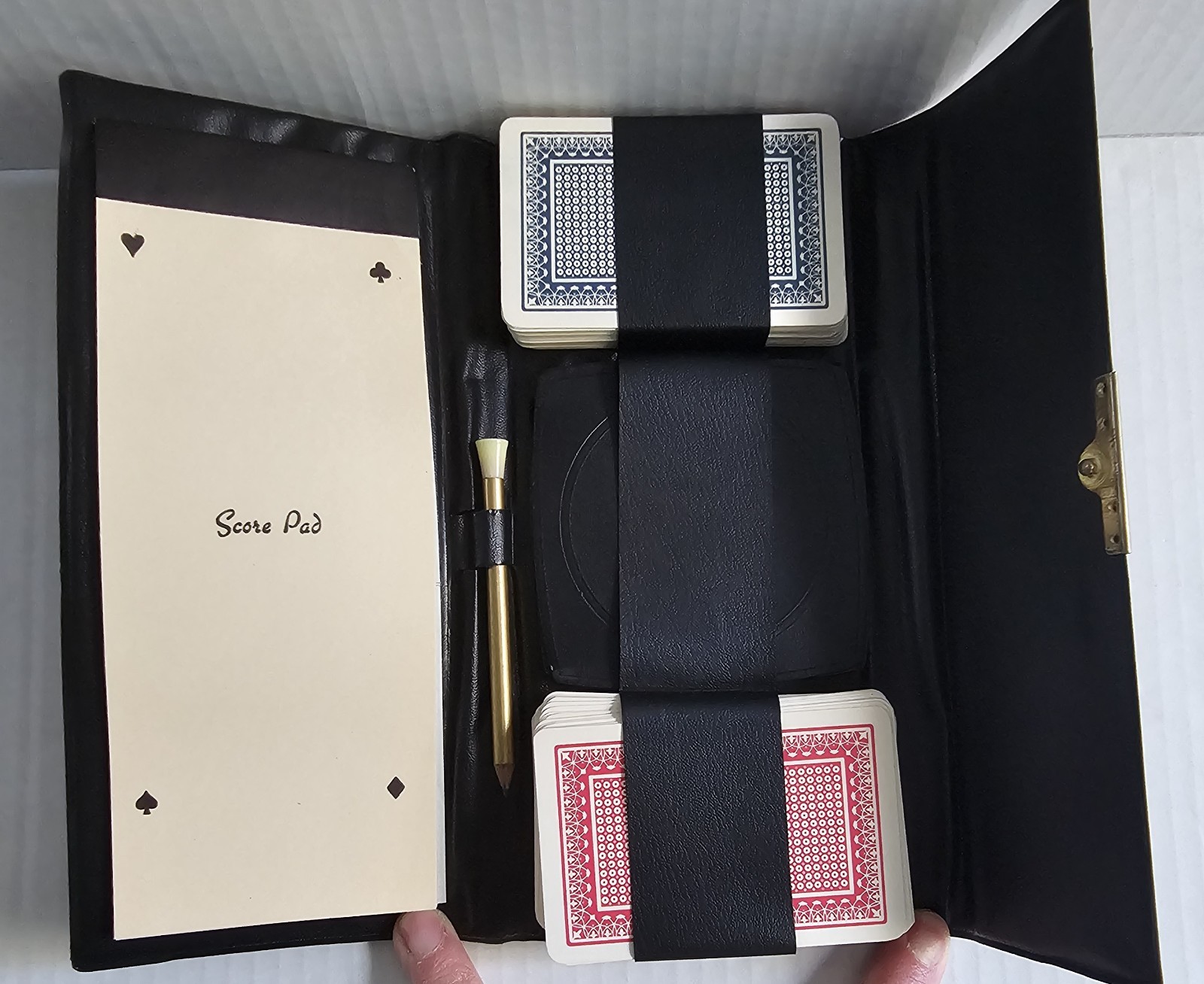 Vintage Mid Century Travel Card Game Set