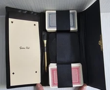 Vintage Mid Century Travel Card Game Set