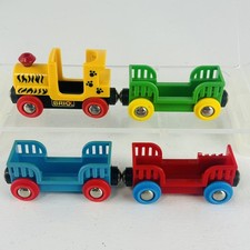 BRIO Railway Safari Train engine car lot primary colors blue red green yellow