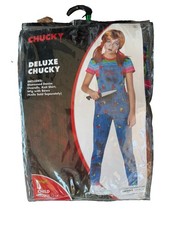 Spirit Deluxe Chucky Child Complete Outfit Costume Denim Blue, Size 12-14