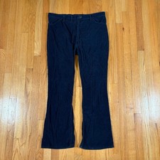 Vintage 70s Wrangler Navy Corduroys Flared Pants 38x31