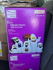 Home accents 6.5 Ft Led Classic Ghost Inflatable Scene Halloween