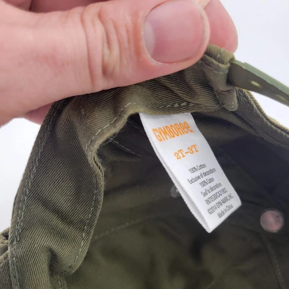 Gymboree Hat Cap Snap Back Olive Green Goggles Novelty Embroidered Graphic Kids - Image 4 of 4