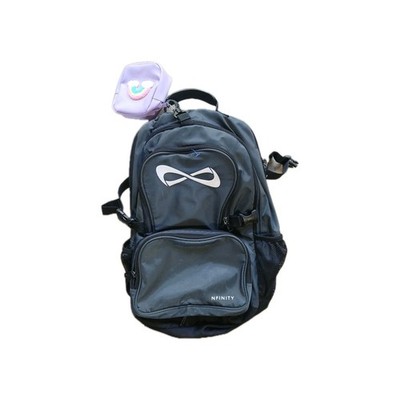 Nfinity Gray Cheer Backpack Lightweight Sports/Detachable Pouch & Laptop Sleeve