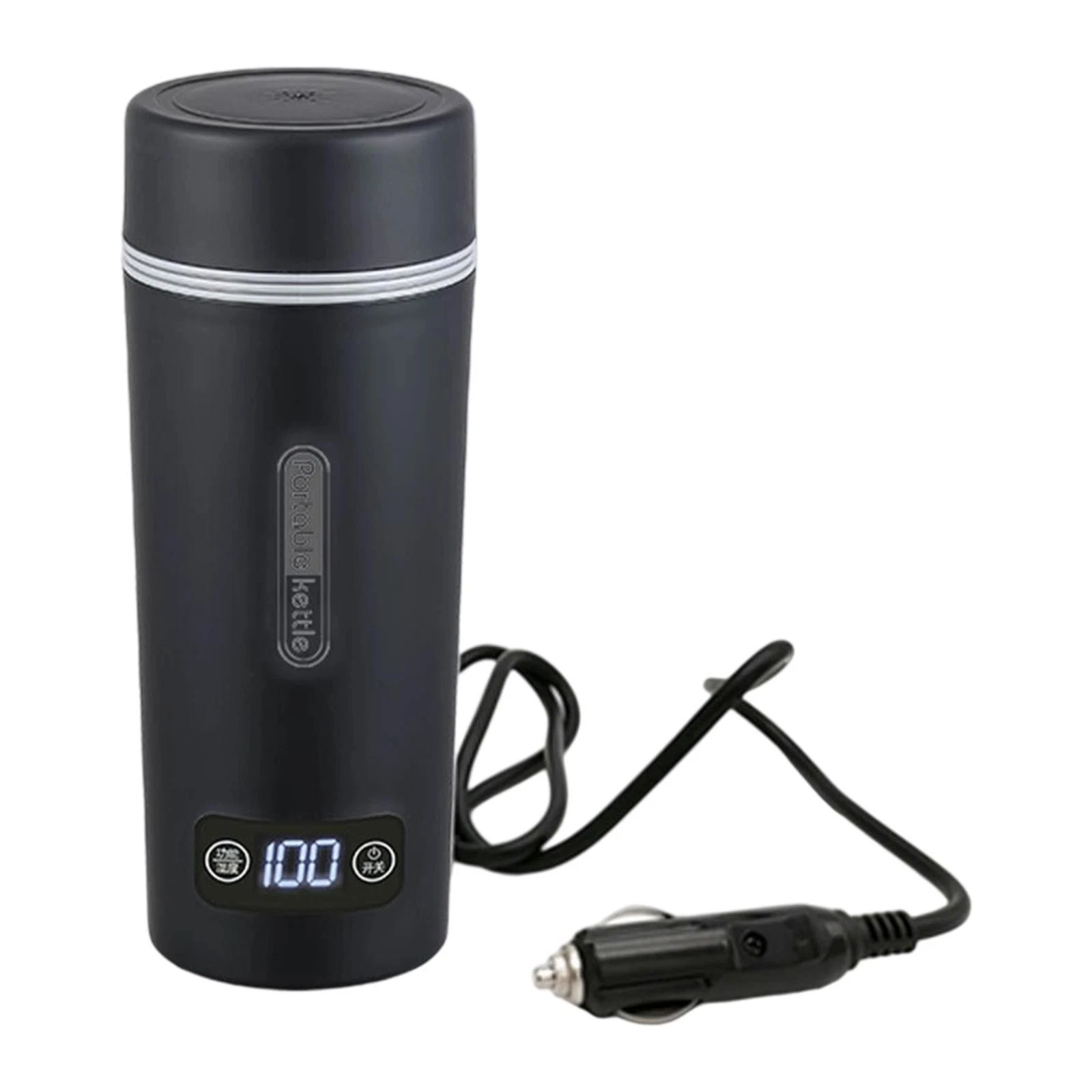 Car Kettle Heated Travel Mug Practical LCD Display Temperature Display Water
