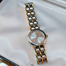 Michel Herbelin Ladies Diamond Watch Sapphire Swiss Gold Plate NOT WORKING