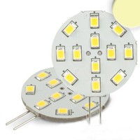 Led Stiftsockel-Platine 12SMD, Pin Seitlich, 12V Ac/Dc, G4, 2W 3000K 220Lm 120°,