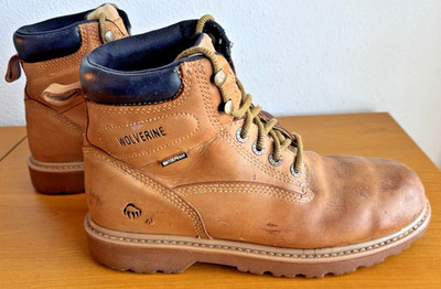 Wolverine Floorhand W10642 Men s Work Boots Wheat 10.5 EW Waterproof Used
