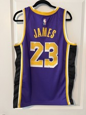 NWT Nike Los Angeles Lakers 23 LeBron James NBA Jersey Mens 50 Large Basketball