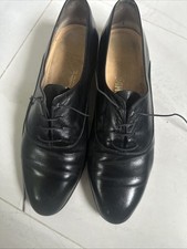 Black Leather Ferragamo Dress Shoes Men 9