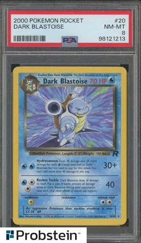 2000 Pokemon Rocket #20 Dark Blastoise PSA 8 NM-MT