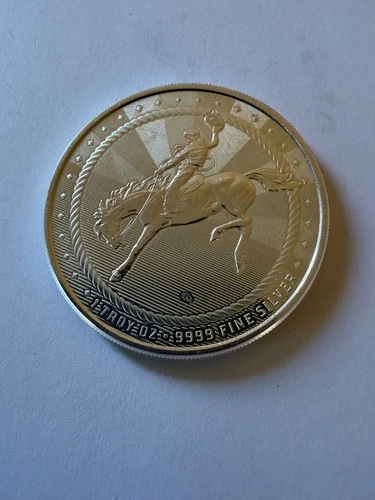 1 Troy OZ .999 Fine Silver Coin SCOTTSDALE MINT Ride For The Brand