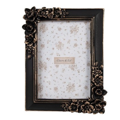 2F1186 Eleganter Bilderrahmen Fotorahmen Blüten Blumen Clayre & Eef
