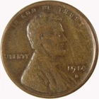 1914 S Lincoln Wheat Cent VG Very Good Penny 1c Coin SKU:I25860