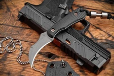 RMJ Tactical Gym Rat Tungsten Gray Cerakote Blade w/ G-10 Handles and Sheath