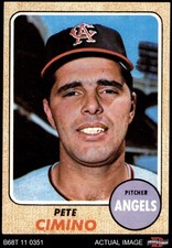 1968 Topps #143 Pete Cimino * Angels COMMON VARIATION 6 - EX/MT