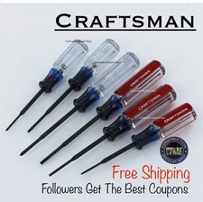 Craftsman 6 Piece Precision Jewelers Screwdriver Set For Small Screws 41106 ANSI