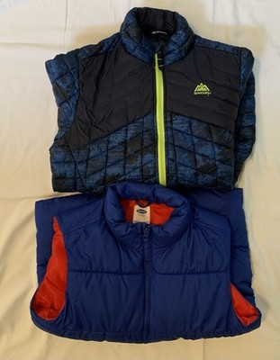 Boys Insulated Quilted Winter Jacket + Puffy Vest Snozu Old Navy Large Excellent