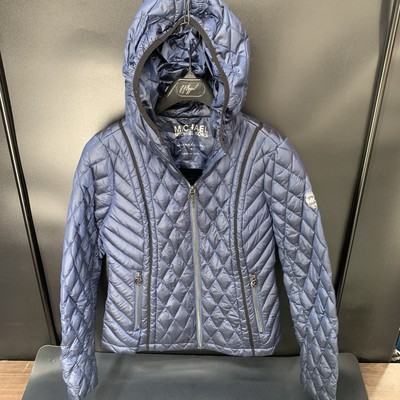 MICHAEL KORS Women's Packable Down Fill Puffer Jacket Size Small Zip Pockets. RR