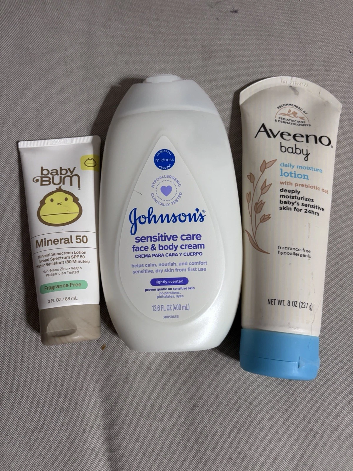 Sensitive Care Johnson’s Aveno Baby Lotion And Baby Bum Sunscreen 50 Baby Bundle
Opens in a new wind