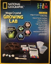 NATIONAL GEOGRAPHIC Mega Crystal Growing Kit for Kids- Grow 6 Crystals with L...