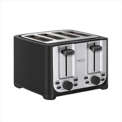 4 Slice Toaster Extra Wide Slots Removable Crumb Tray