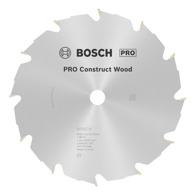 Bosch Pro Construct Wood Kreissägeblatt, 184 x 2,6 x 16 mm, 12 Zähne, für...