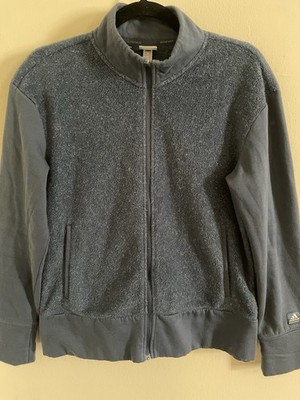 Adidas *Sample* Fleece Jacket Medium Blue Golf Full Zip Casual Sporty Athleisure