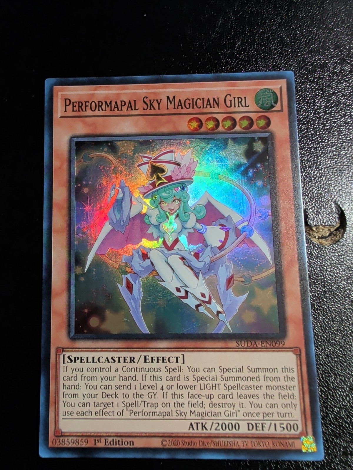 Performapal Sky Magician Girl SUDA-EN099 Supreme Darkness 1st Edition Rare Yugioh Card