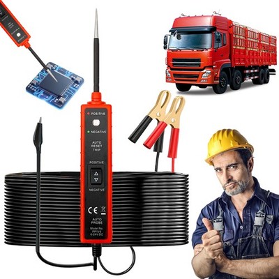KFZ Prüflampe Stromkreistester Power Probe 6-24V DC Auto LKW Diagnosewerkzeug 4m