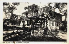 THE WELLS HOME Orlando, Burta R Wells, Hostess, 219 E Livingston, postcard jj497