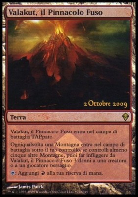 MTG VALAKUT, THE MOLTEN PINNACLE FOIL ITALIAN PLAYED - IL PINNACOLO FUSO PRE