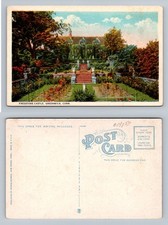 Postal de colección Greenwich, CT-Connecticut, castillo de Freestone y terrazas de jardín