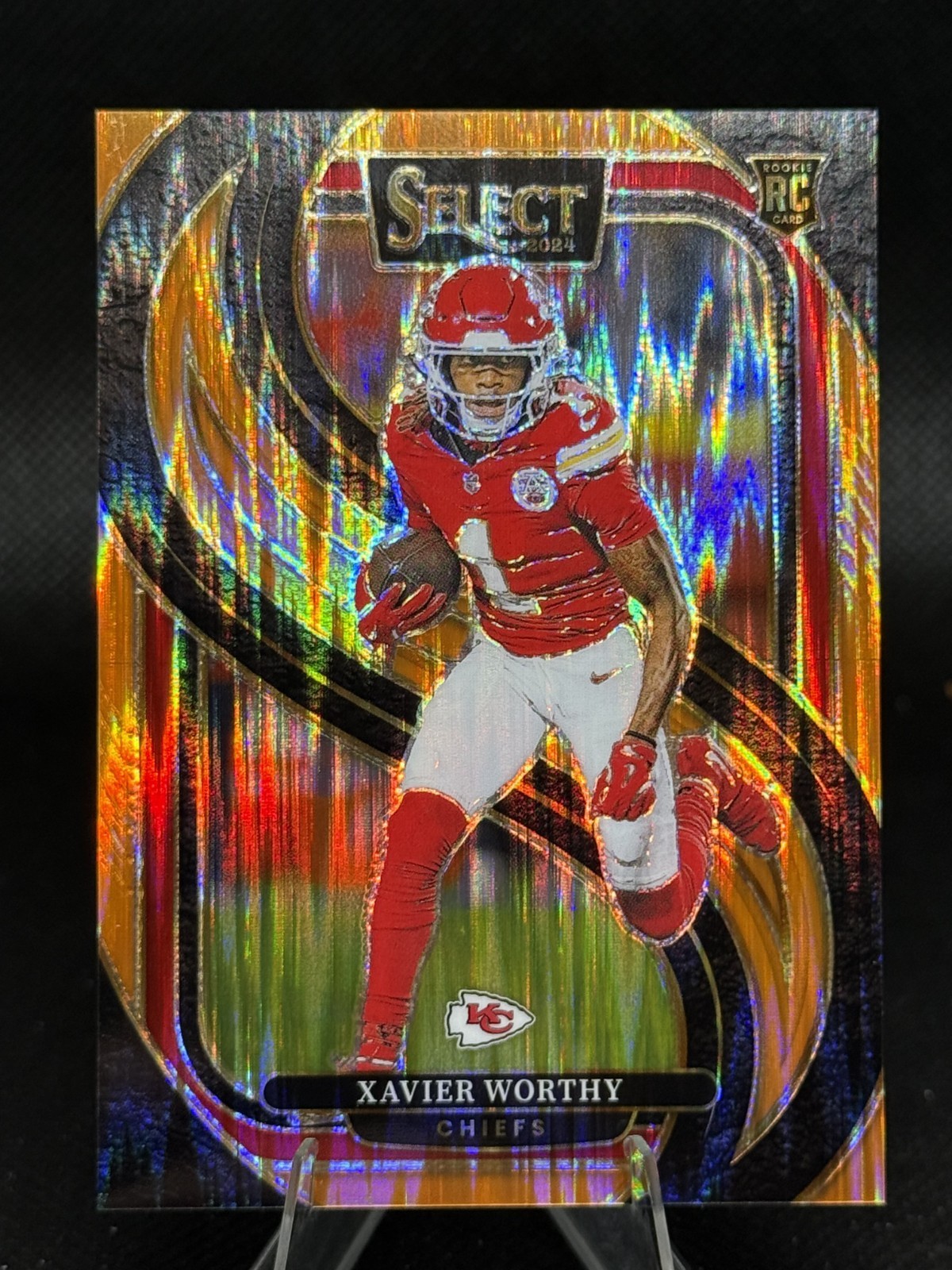 Xavier Worthy | 2024 Select | #119 | Orange Prizm Shock | 185/399 | RC | Chiefs