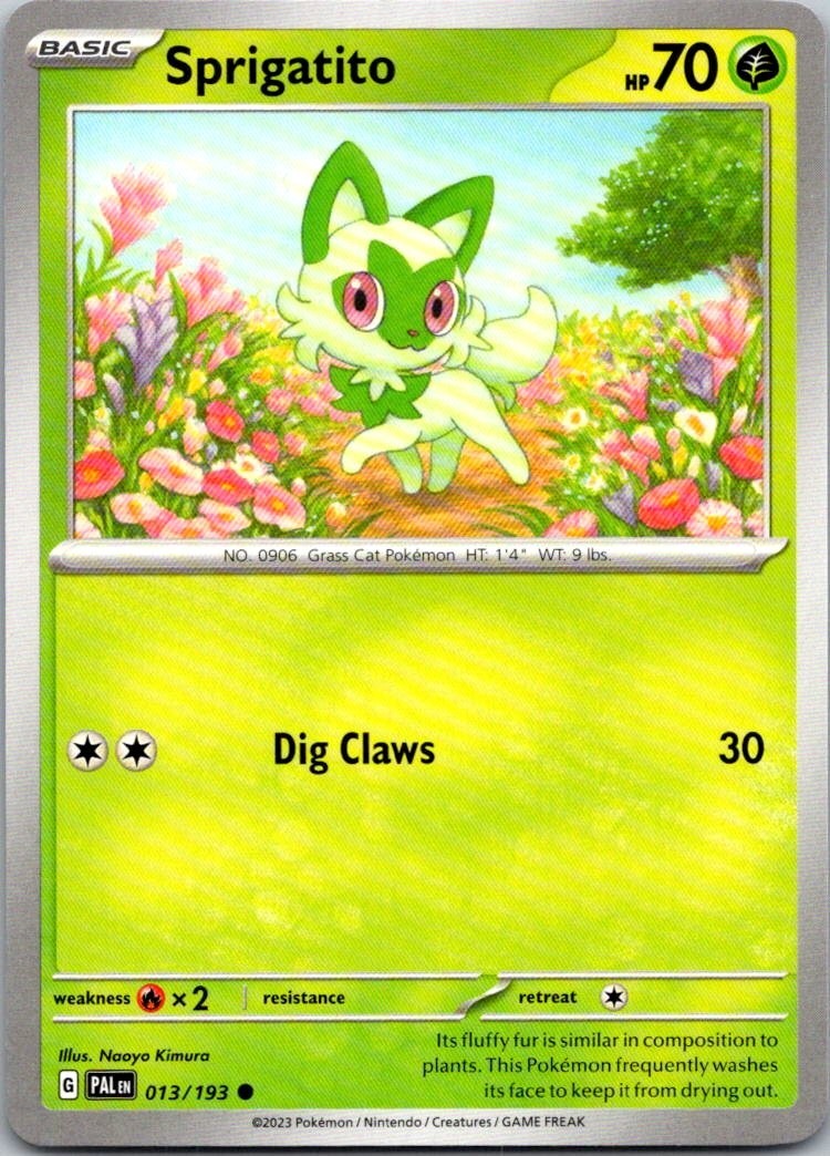 Sprigatito 13/193 Pokemon SV:Paldea Evolved