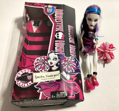 Monster High Spectra Vondergeist Cheer Doll Ghoul Spirit 2013 *EUC* Orig Box