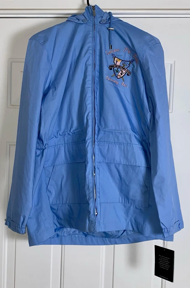 London Fog Women’s Removable Hooded Coat Blue Sz PXL Water Resistant nautical - Image 4 of 4