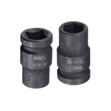 2pack 3/8" Drive by 10mm 6-Point Impact Shallow Socket CR-MO Metric Sizes