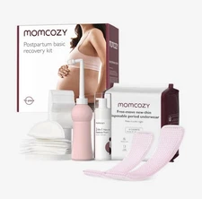 Momcozy Postpartum Recovery Kit – Peri Bottle, Pads, Nursing & Care Set