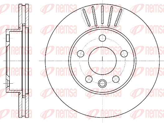 Remsa 2X Bremsscheibe Vorne Ø280Mm BelüFtet FüR VW Transporter IV Bus 70XB-image