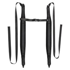 Rayzm Shoulder Pads: 65 cm L x 6 W x 1 H, Strap: 70 130 L, Black