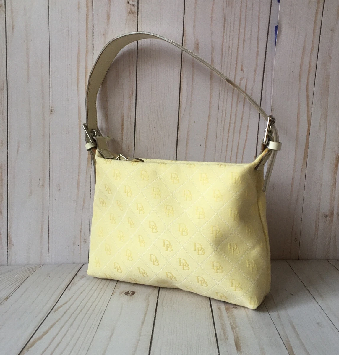 Dooney Bourke DB Logo Fabric Luxury Quilt Accent Mini Sac