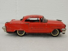 Unbranded Japan 7.5" Battery Operated 1955 Cadillac Fleetwood Toy Car Red
