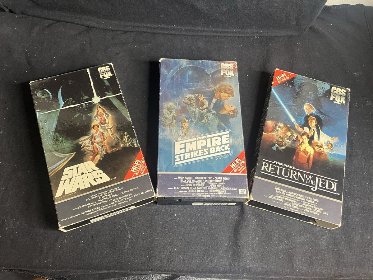 Star Wars Original Trilogy VHS 1984/1986 CBS FOX Red Corner NO