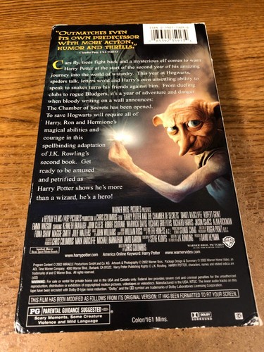 Harry Potter And The Chamber Of Secrets VHS Used Daniel Radcliffe - Picture 2 of 6