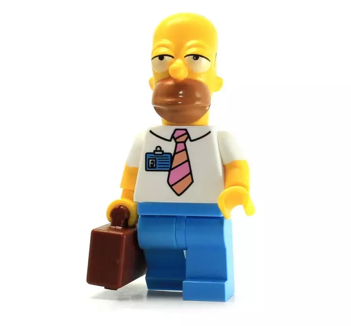 Lego Homer Simpson 71006 with Tie and Badge The Simpsons Minifigure