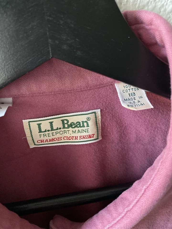 Vintage L.L. Bean Chamois Cloth Shirt Made In USA Women’s 18 - Image 3 of 4