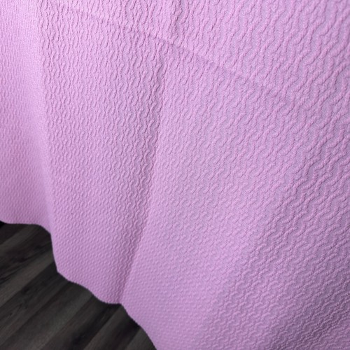 Vintage PINK Textured Knit Material Fabric Solid Retro 47" x 44" Spring Color - Picture 8 of 10