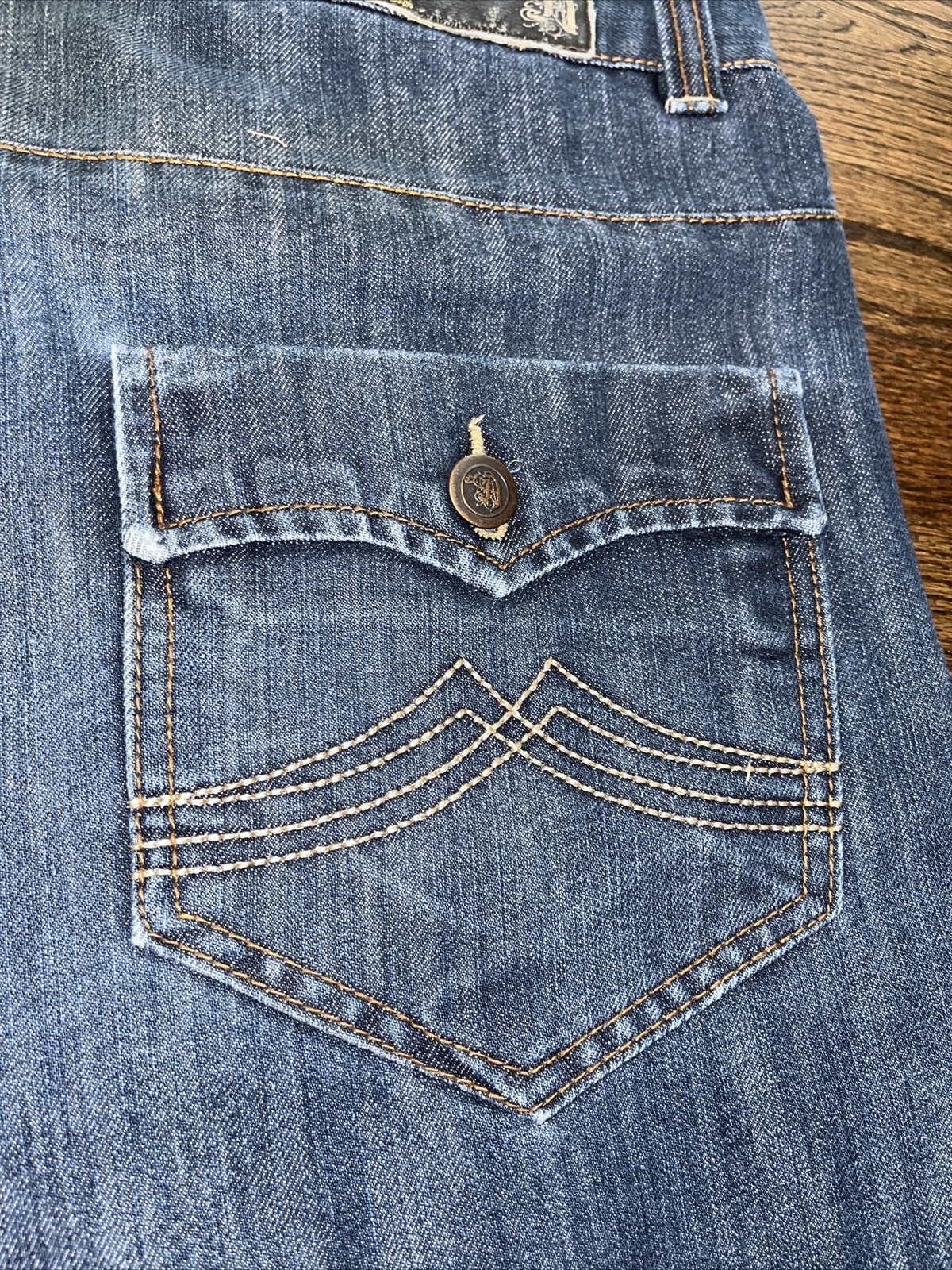 Attitude Mens Blue Brooklyn Fit Straight Leg Jeans Denim 39 X 29 - View 12