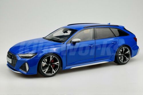 Kilo Works KengFai 1/18 Audi RS6 C8 Wagon modelo diecast de metal azul/verde - Imagen 16 de 18